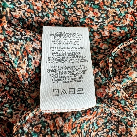 CAbi The Ruffle Top Floral Print Sleeveless Womens Size L Chiffon Blouse 6319 - Picture 14 of 14